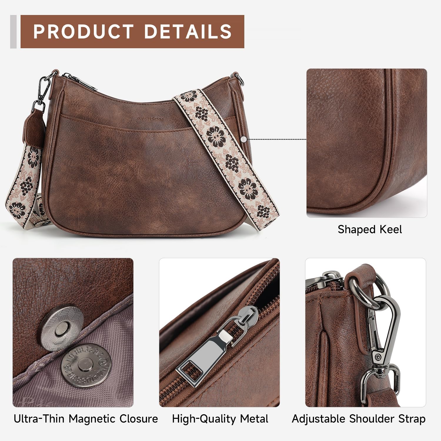 BOLSO CRUZADO DE CUERO VEGANO APHISON PARA MUJER - 4
