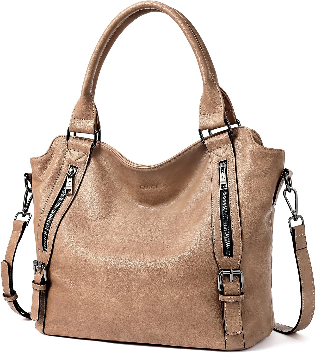 BOLSO HOBO GRANDE PARA MUJER CLUCI CON MÚLTIPLES BOLSILLOS - 1