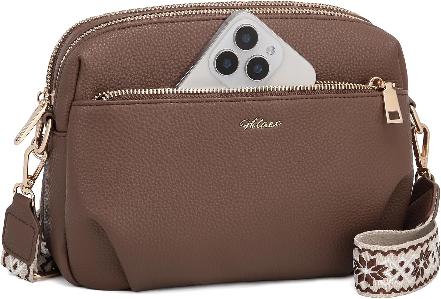 BOLSO CROSSBODY PARA MUJER HILAEX CUERO VEGANO ANTIRROBO RFID - 1
