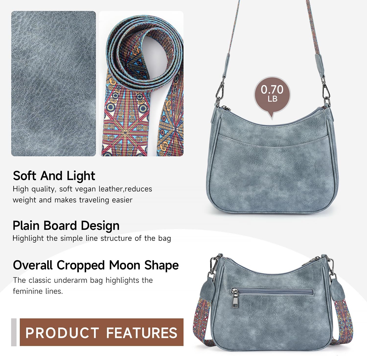 BOLSO CRUZADO DE CUERO VEGANO APHISON PARA MUJER - 4