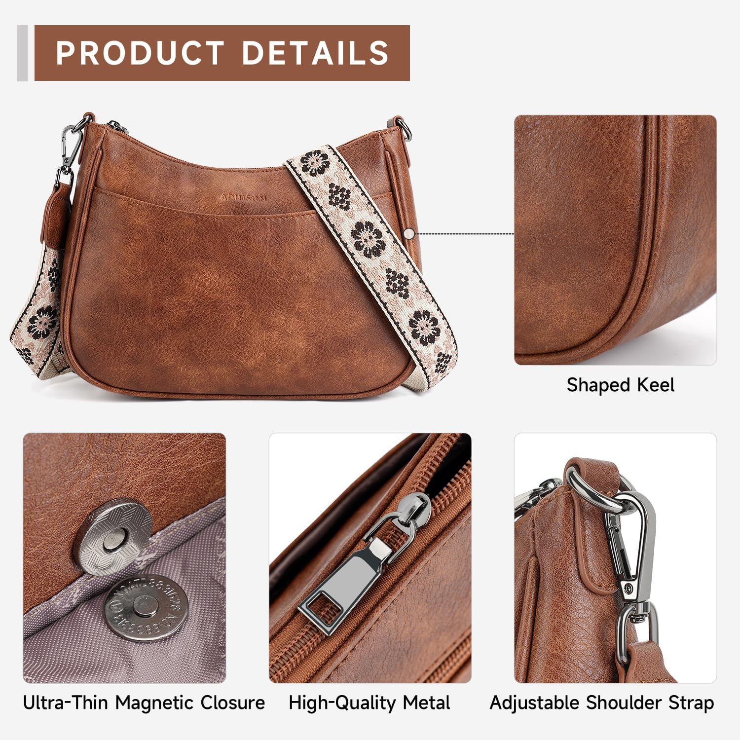 BOLSO CRUZADO DE CUERO VEGANO APHISON PARA MUJER - 5