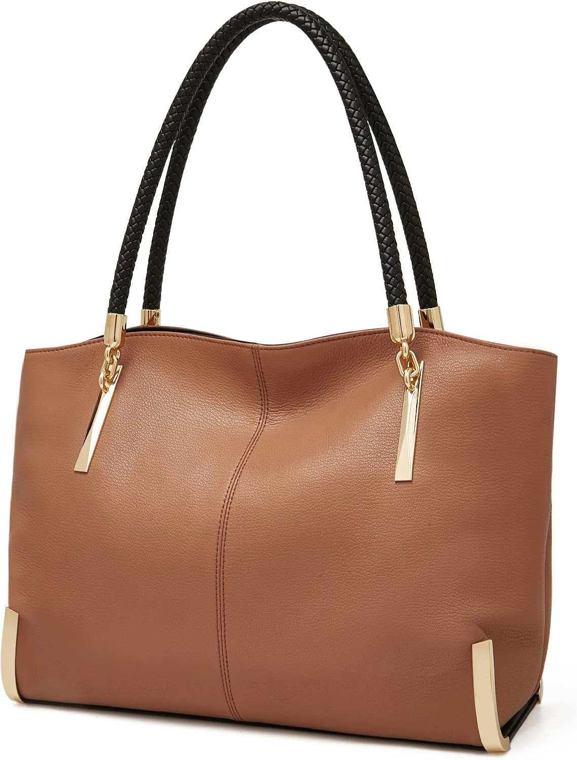 BOLSO TOTE FOXLOVER DE CUERO GENUINO CAPACIDAD GRANDE - 1