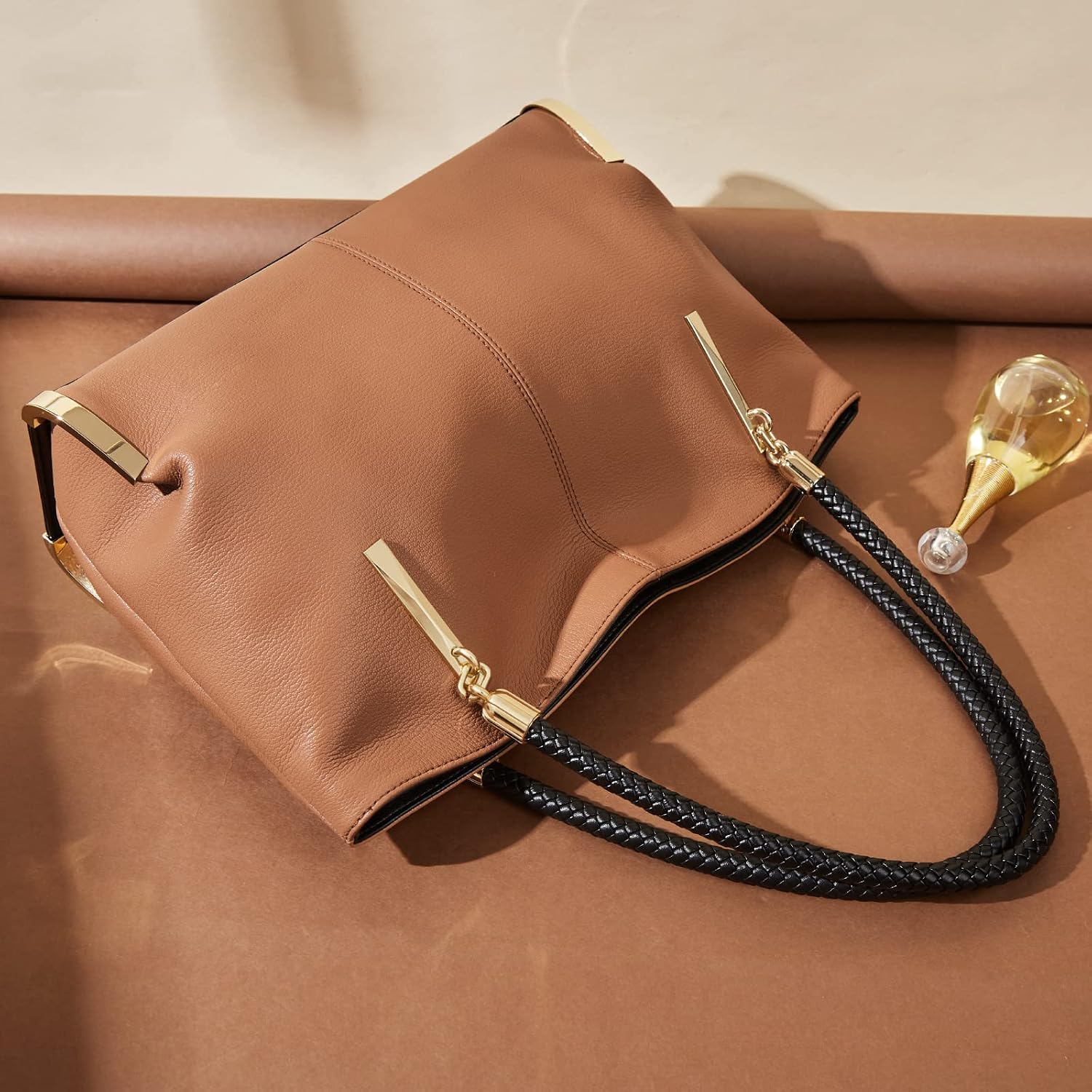 BOLSO TOTE FOXLOVER DE CUERO GENUINO CAPACIDAD GRANDE - 3