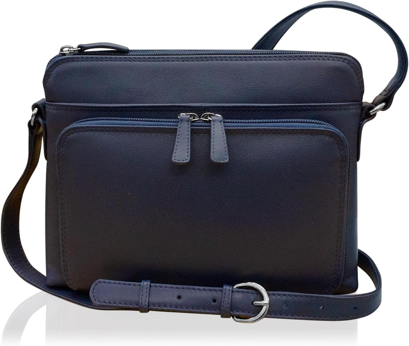 BOLSO CRUZADO PARA MUJER ILI NEW YORK EN CUERO GENUINO CON BLOQUEO RFID Y CORREA AJUSTABLE - 1