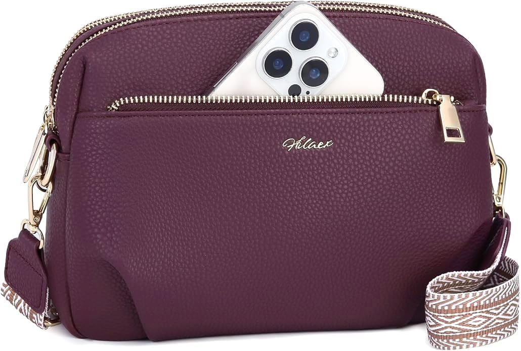 BOLSO CROSSBODY PARA MUJER HILAEX CUERO VEGANO ANTIRROBO CON RFID - 1
