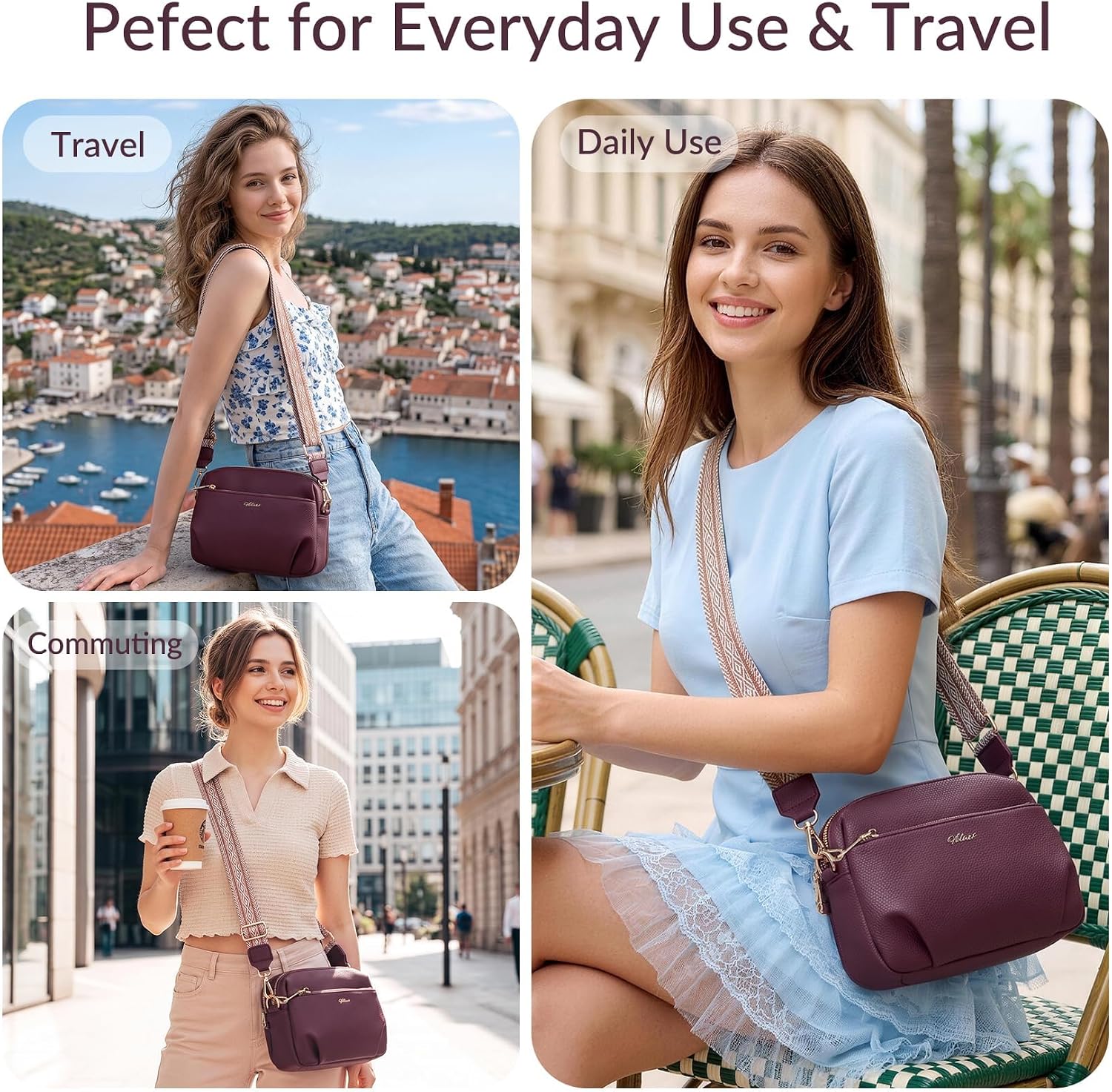 BOLSO CROSSBODY PARA MUJER HILAEX CUERO VEGANO ANTIRROBO CON RFID - 2