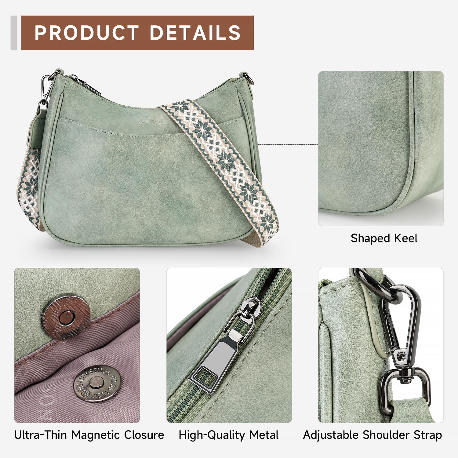 BOLSO CRUZADO DE CUERO VEGANO APHISON PARA MUJER - 4