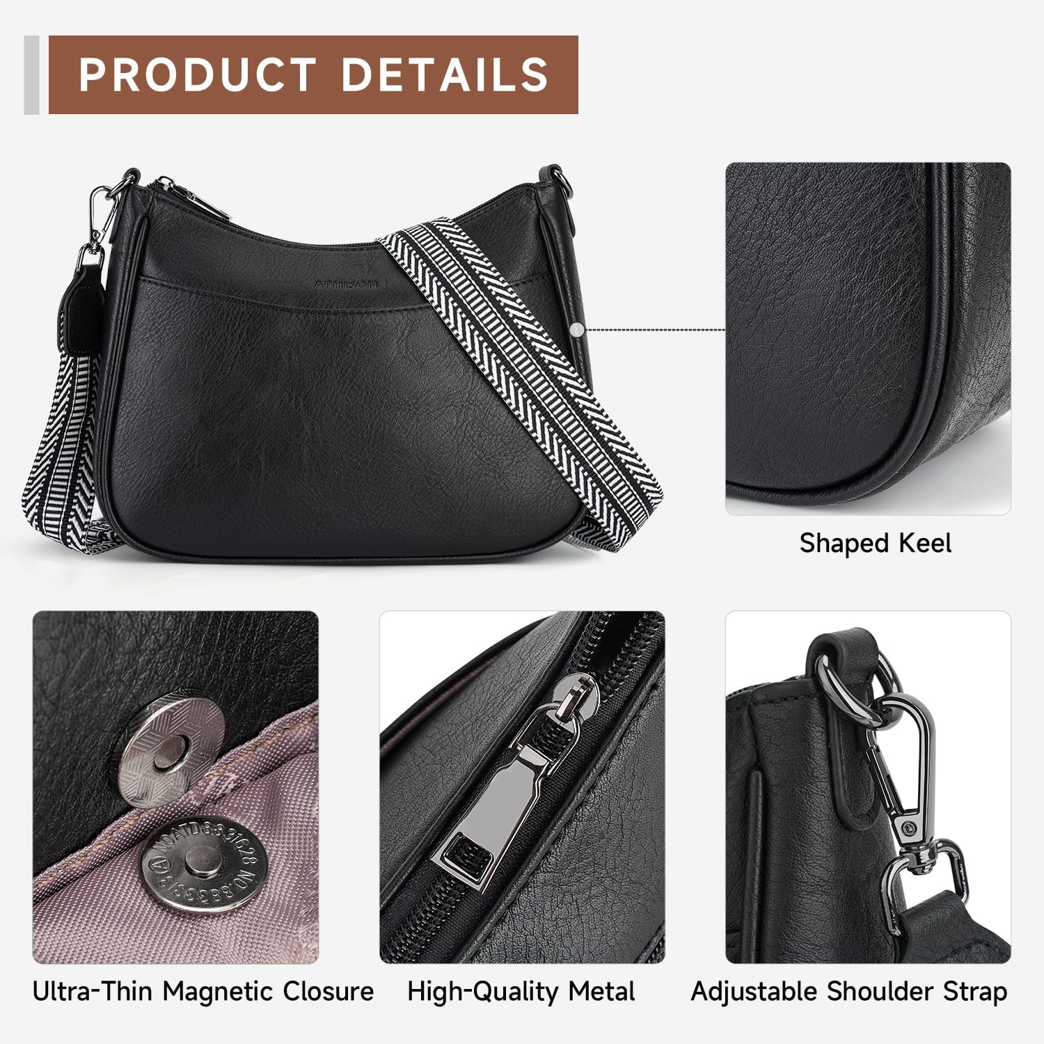 BOLSO CRUZADO DE CUERO VEGANO APHISON PARA MUJER - 5