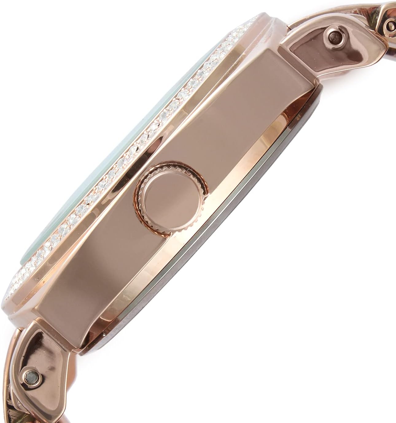 RELOJ DE PULSERA PARA MUJER PEUGEOT BOYFRIEND OVERSIZED CON BISEL CON CRISTALES SWAROVSKI Y PULSERA METÁLICA - 3