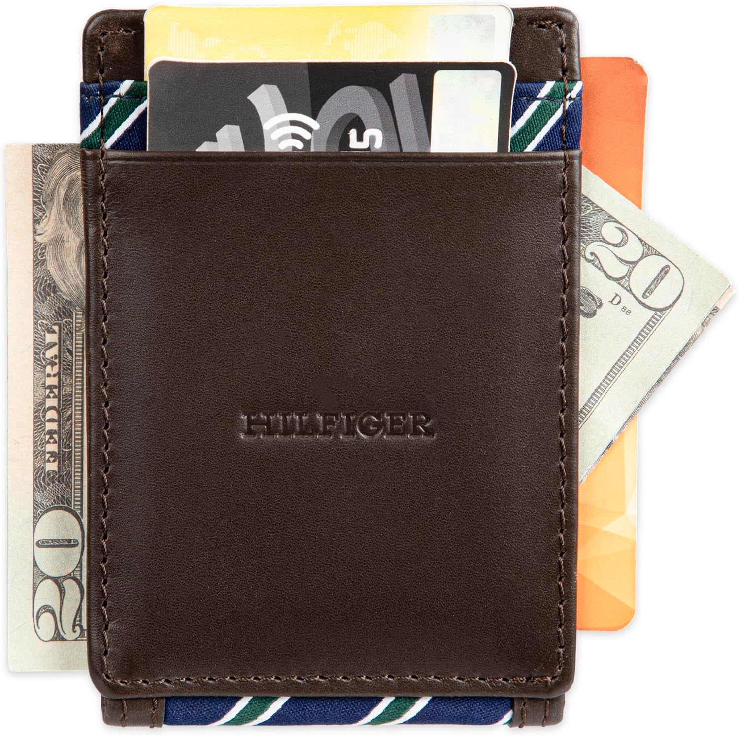 BILLETERA PARA HOMBRE TOMMY HILFIGER CON CLIP MAGNÉTICO Y TELA ESTAMPADA - 5