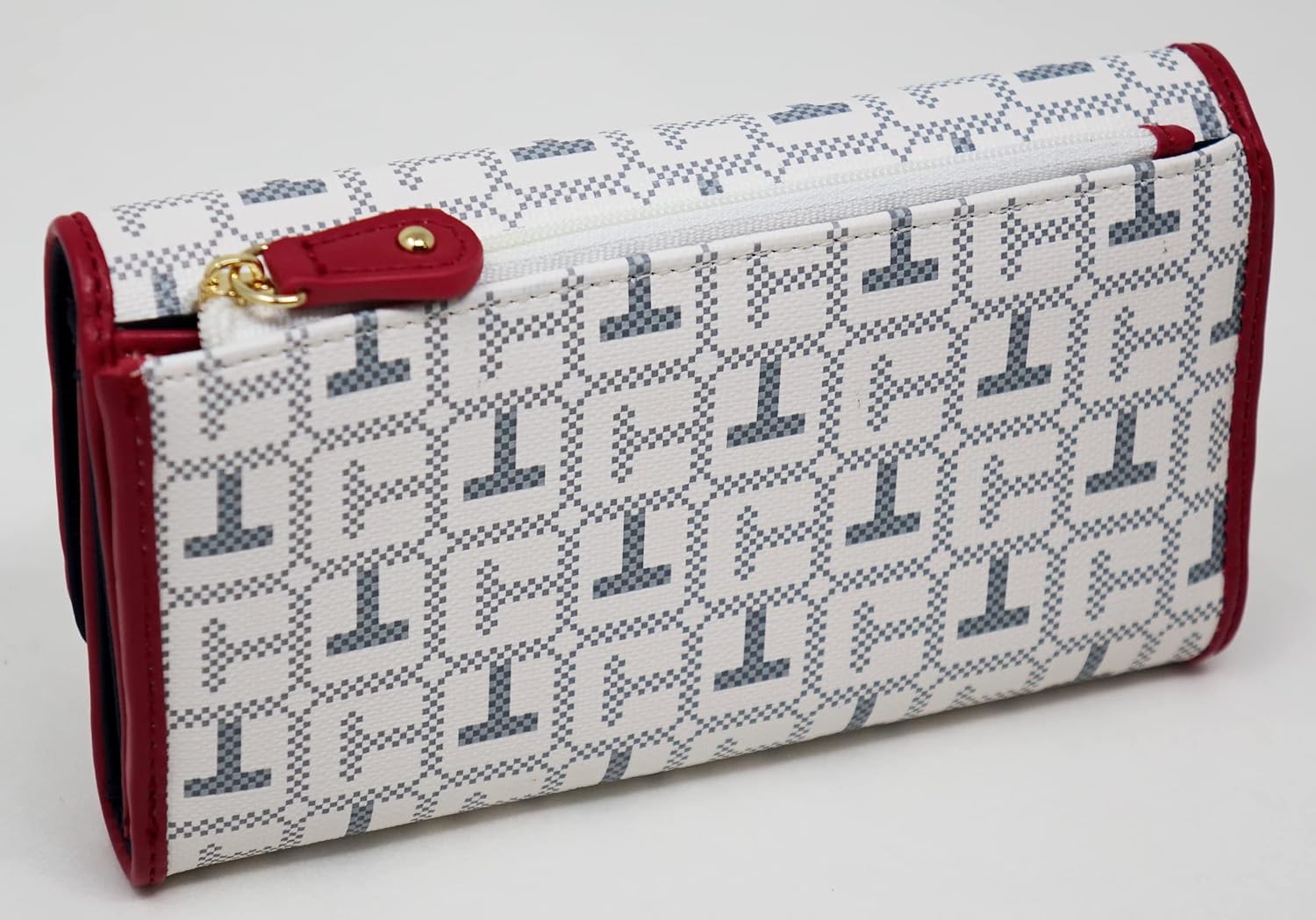 CARTERA PARA MUJER TOMMY HILFIGER BLANCA, GRIS Y ROJA CON LOGO - 3