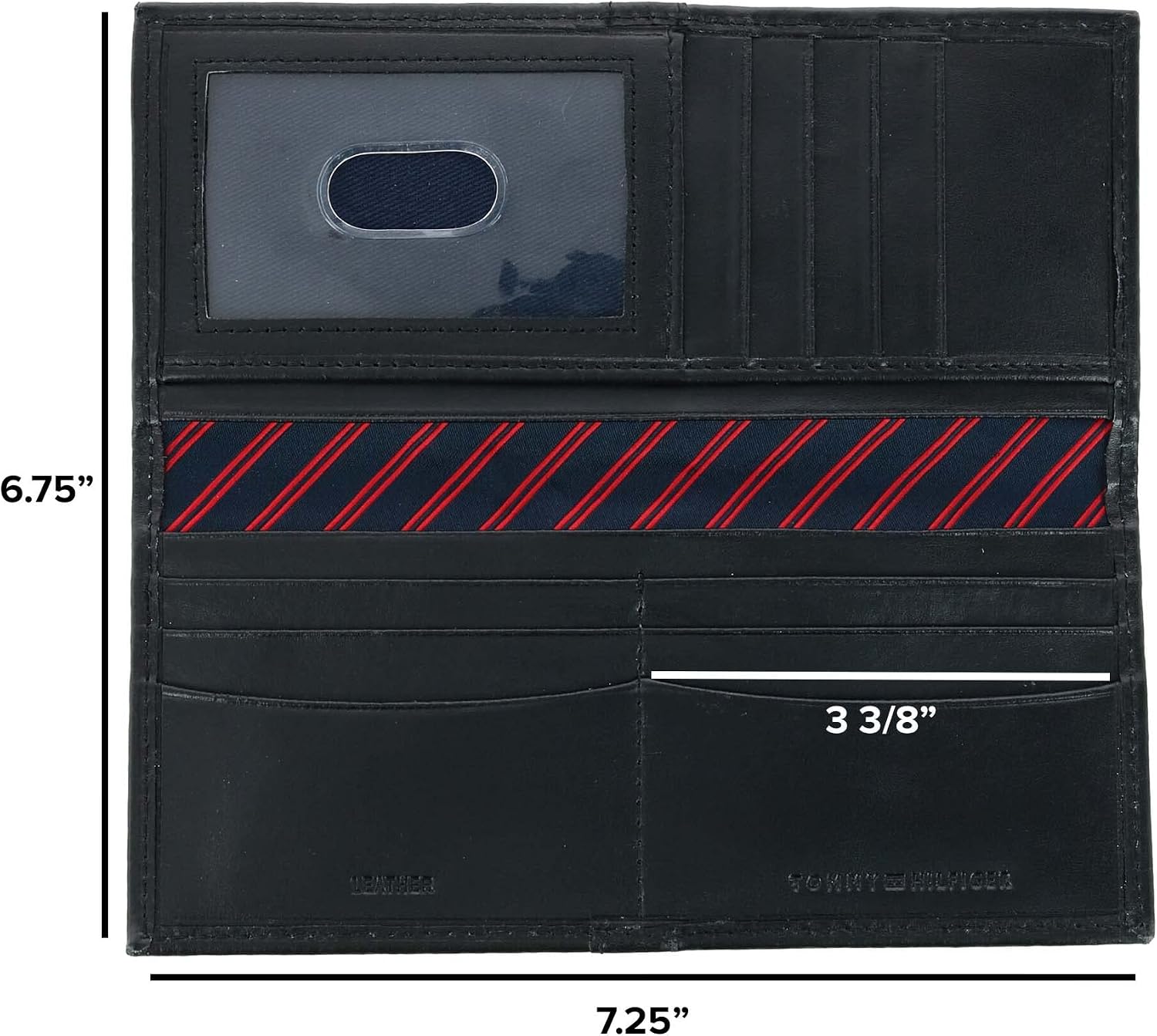 BILLETERA PARA HOMBRE TOMMY HILFIGER CLASSIC SECRETARY CON VENTANA PARA ID Y MÚLTIPLES RANURAS PARA TARJETAS - 4