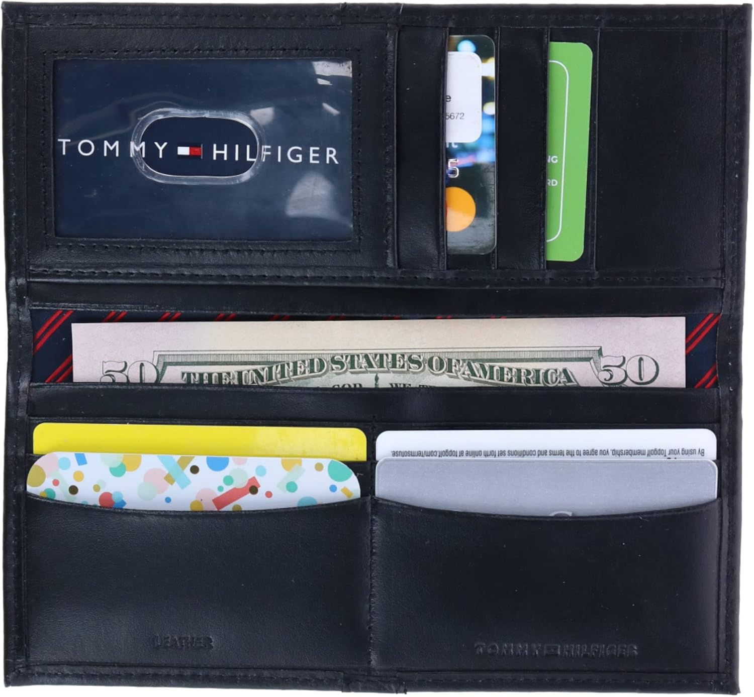 BILLETERA PARA HOMBRE TOMMY HILFIGER CLASSIC SECRETARY CON VENTANA PARA ID Y MÚLTIPLES RANURAS PARA TARJETAS - 5