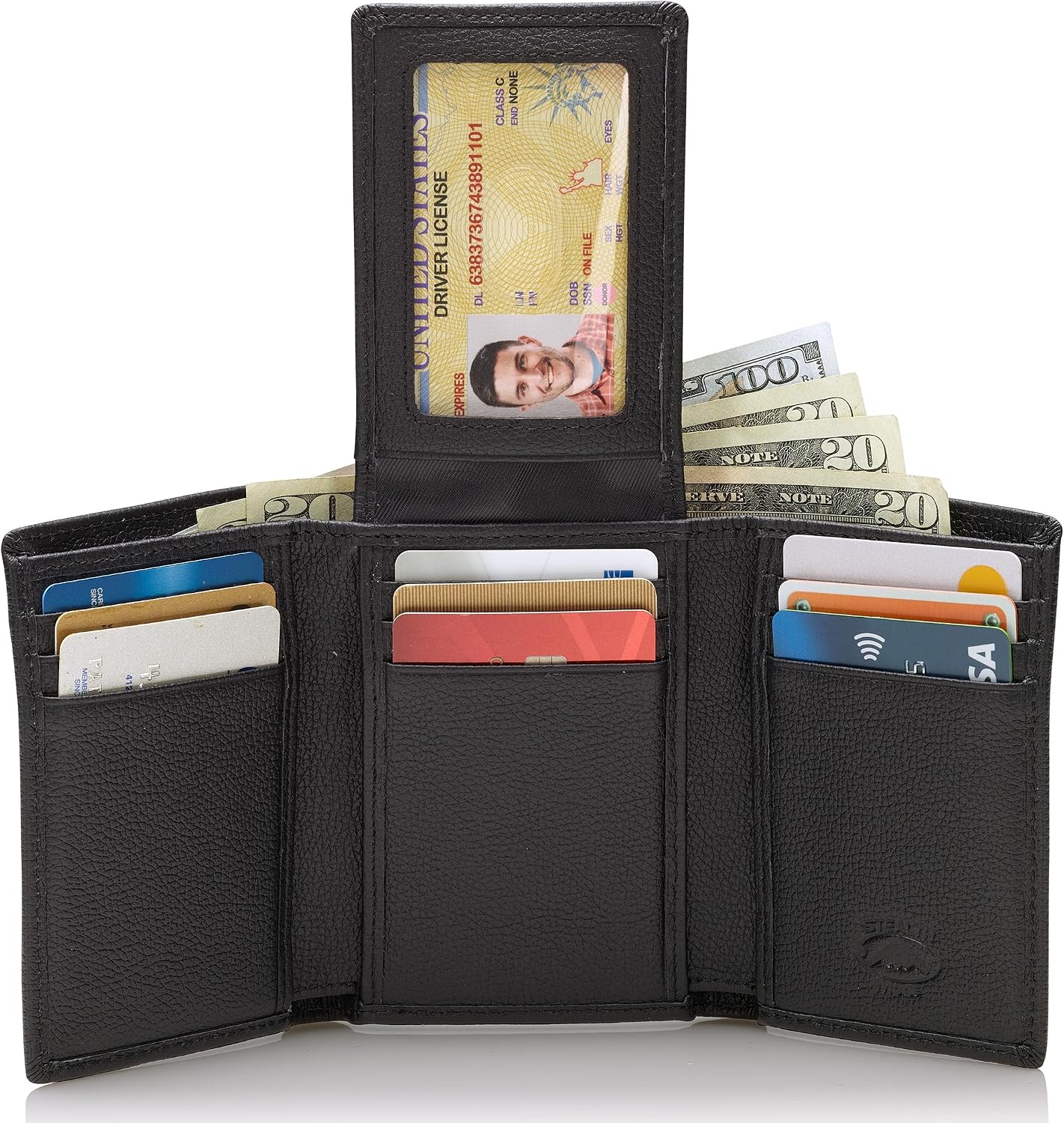 BILLETERA TRIFOLD DE CUERO STEALTH MODE PARA HOMBRE CON BLOQUEO RFID - 2