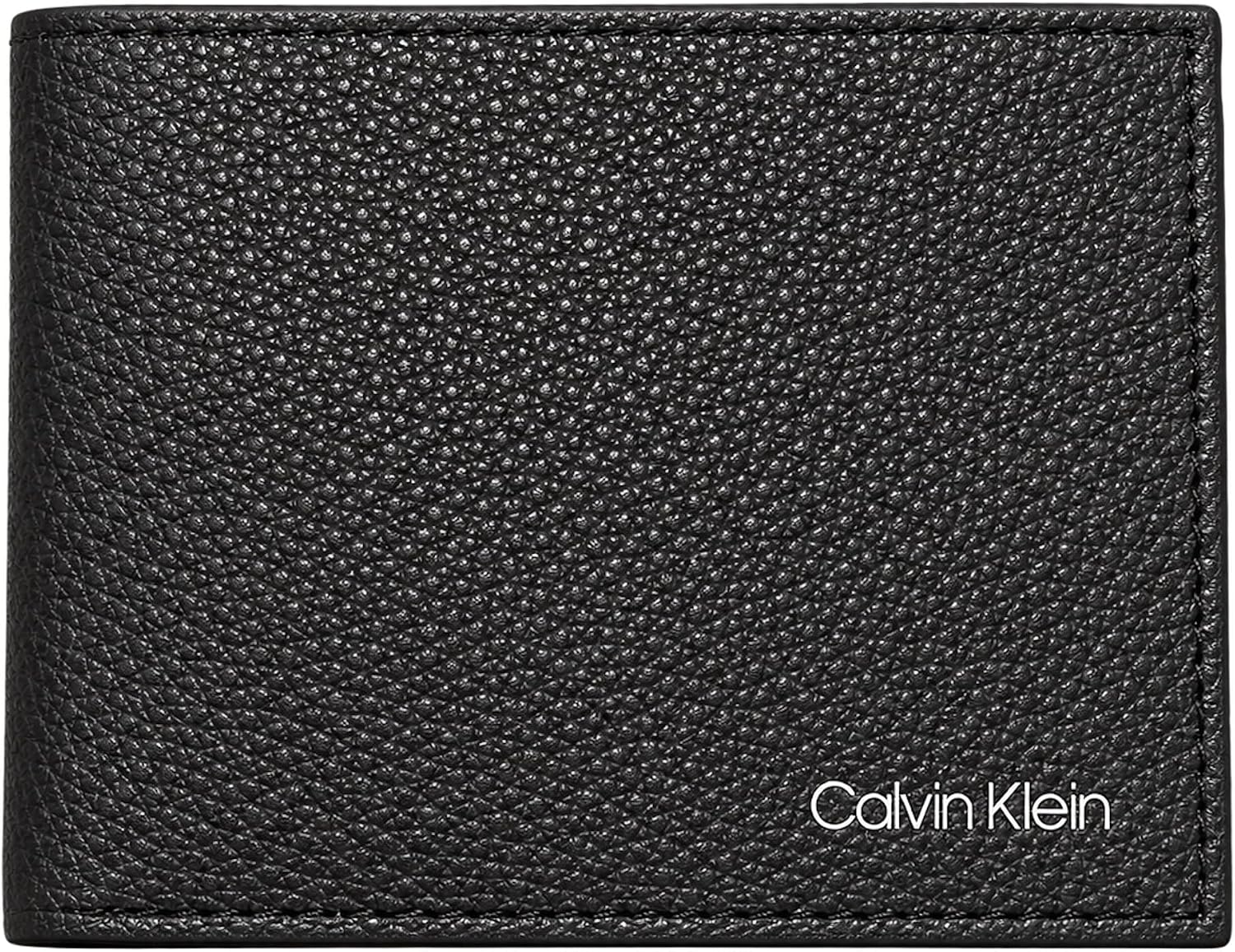 BILLETERA PARA HOMBRE CALVIN KLEIN DE CUERO GENUINO BIFOLD CON PROTECCIÓN RFID NEGRA CON CAJA - 3
