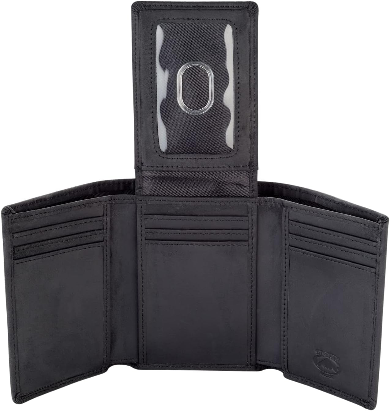 BILLETERA TRIFOLD DE CUERO STEALTH MODE PARA HOMBRE CON BLOQUEO RFID - 1