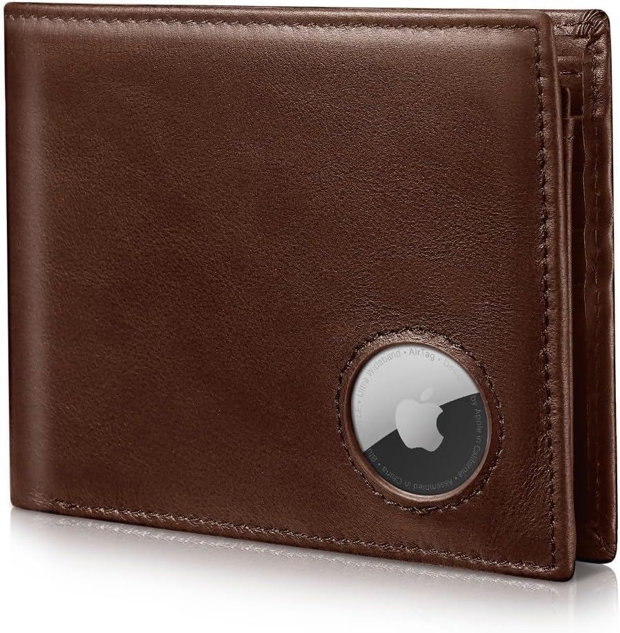 BILLETERA DE CUERO GENUINO PARA HOMBRE SEROVI CON BLOQUEO RFID, 2 VENTANAS PARA ID Y 12 ESPACIOS PARA TARJETAS - 1