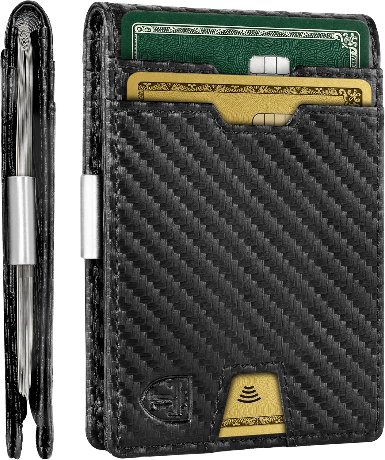 BILLETERA TRAVANDO MONEY CLIP CON PROTECCIÓN RFID PARA HOMBRE PARA 11 TARJETAS - 1