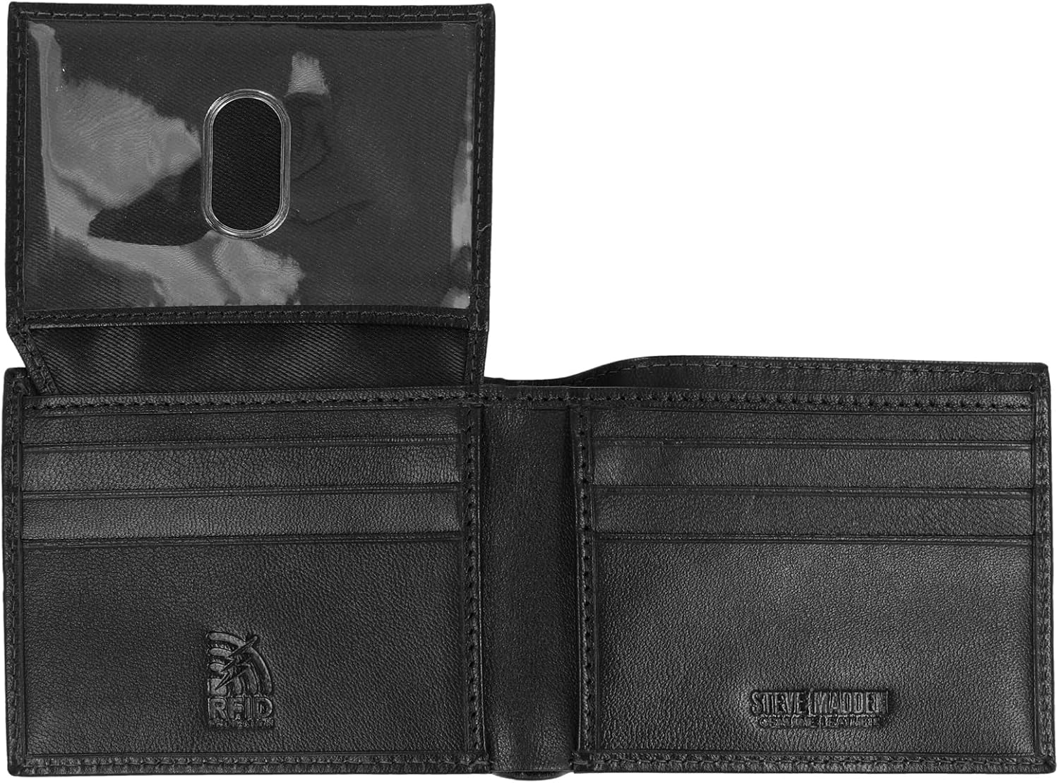 BILLETERA PARA HOMBRE STEVE MADDEN SLIM DE CUERO CON BOLSILLOS EXTRA - 2