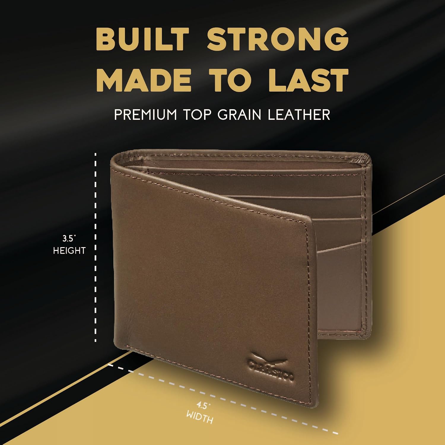 BILLETERA DE CUERO PARA HOMBRE CLAASICO CON BLOQUEO RFID Y VENTANA PARA IDENTIFICACIÓN - 4