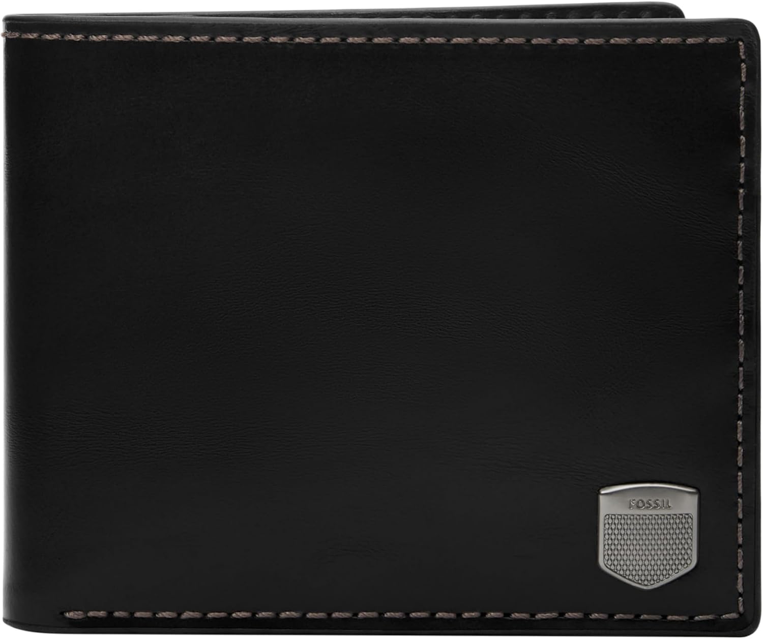BILLETERA PARA HOMBRE FOSSIL HAYES DE CUERO BIFOLD NEGRA - 1