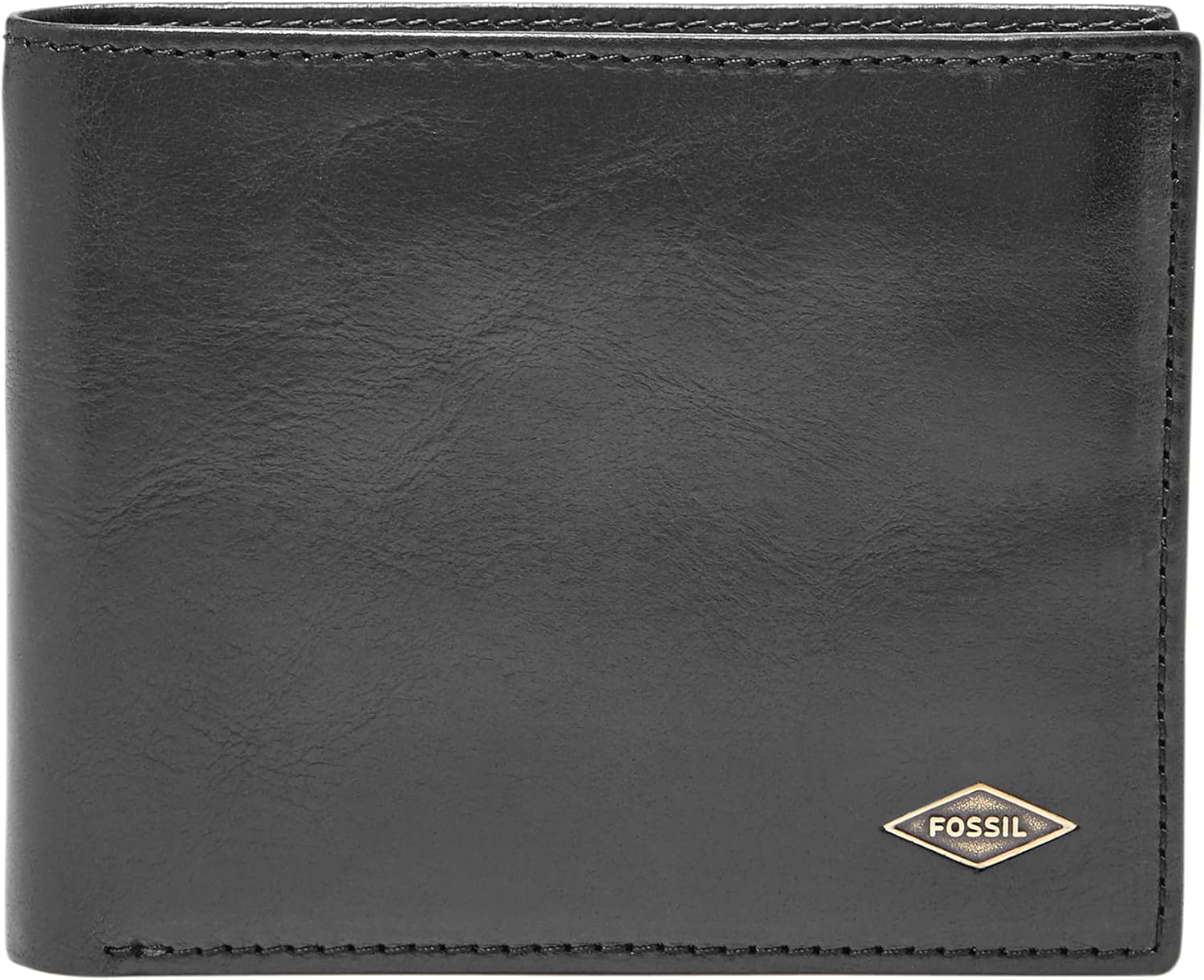 BILLETERA PARA HOMBRE FOSSIL RYAN DE CUERO CON BLOQUEO RFID Y VENTANA PARA ID NEGRA - 1
