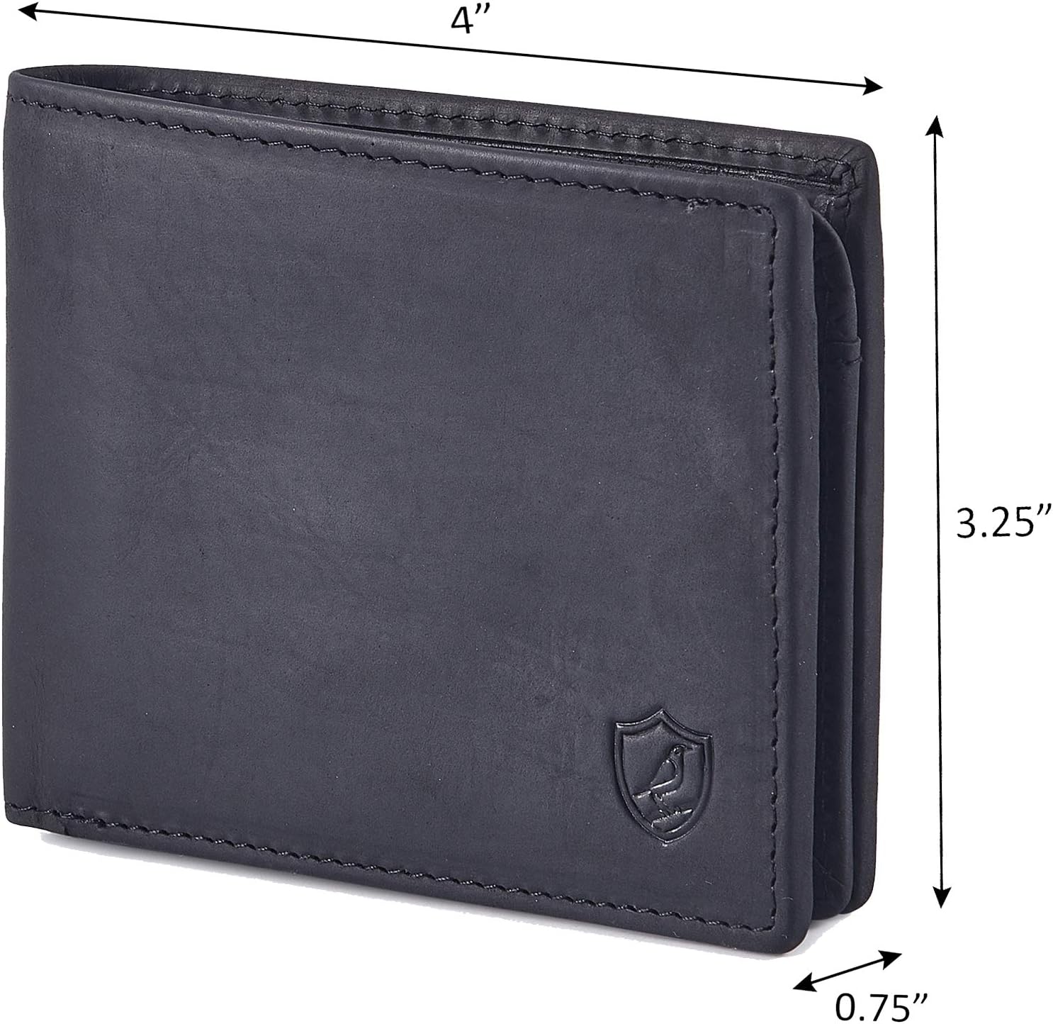 BILLETERA PARA HOMBRE COCHOA CRAZY HORSE NEGRA CON BLOQUEO RFID - 3