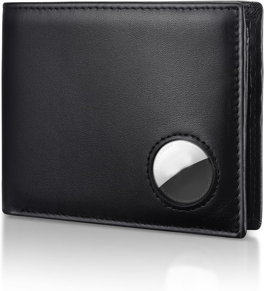 BILLETERA PARA HOMBRE SEROVI DE CUERO GENUINO CON PORTA AIRTAG Y BLOQUEO RFID - 1
