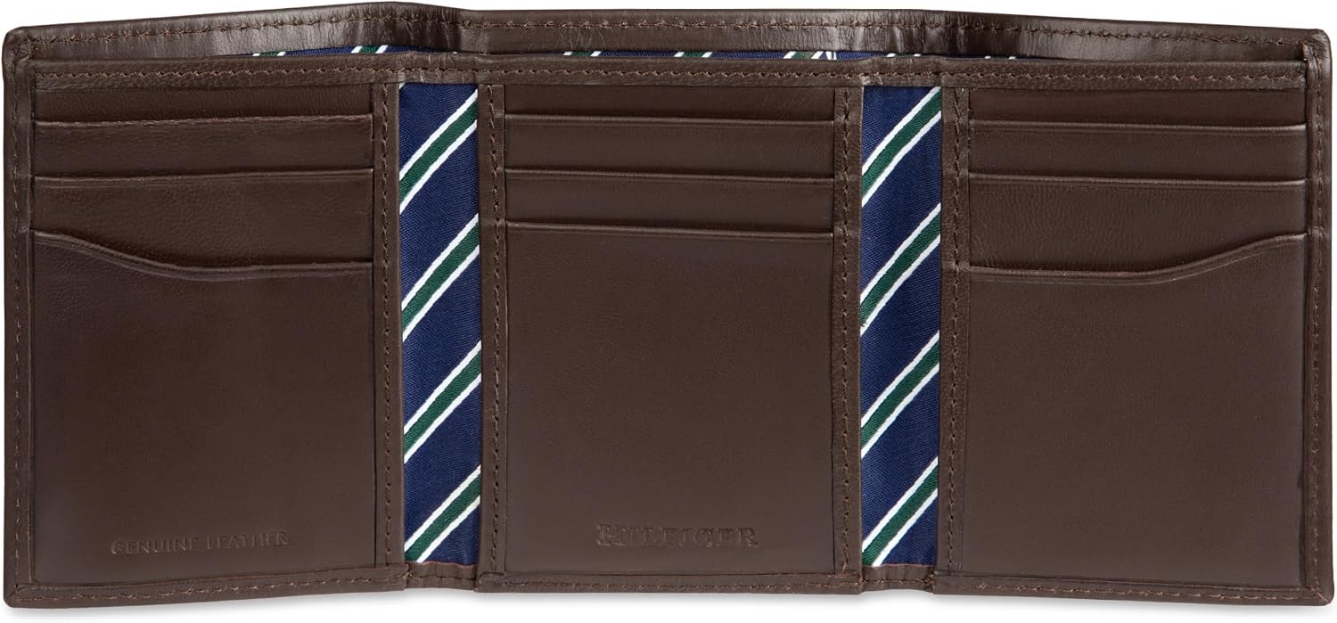 BILLETERA TRIFOLD PARA HOMBRE TOMMY HILFIGER CON EXTERIOR DE TELA TIPO CORBATA - 4