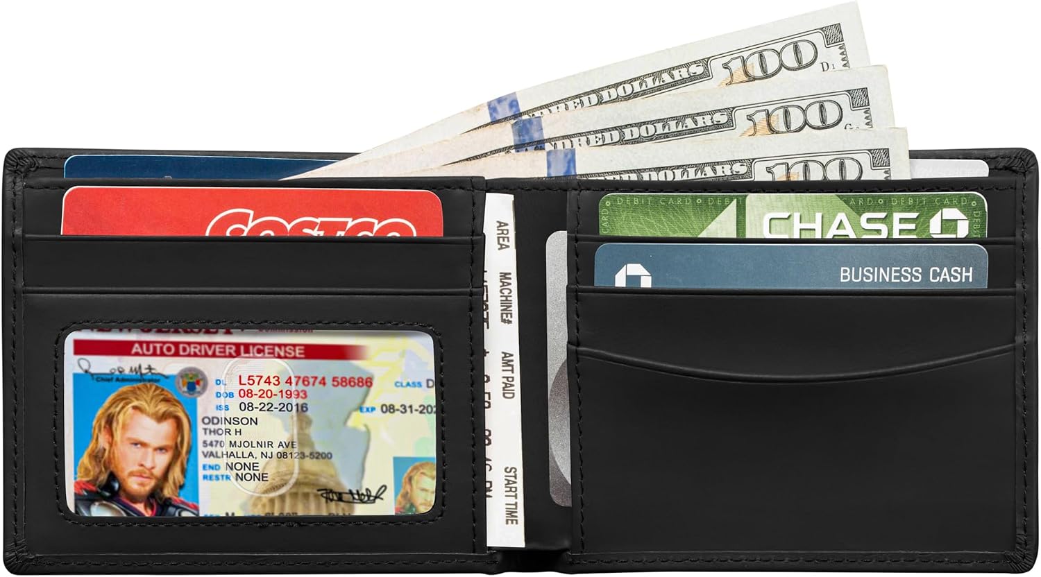 BILLETERA DE CUERO PARA HOMBRE CLAASICO CON BLOQUEO RFID Y VENTANA PARA IDENTIFICACIÓN - 3