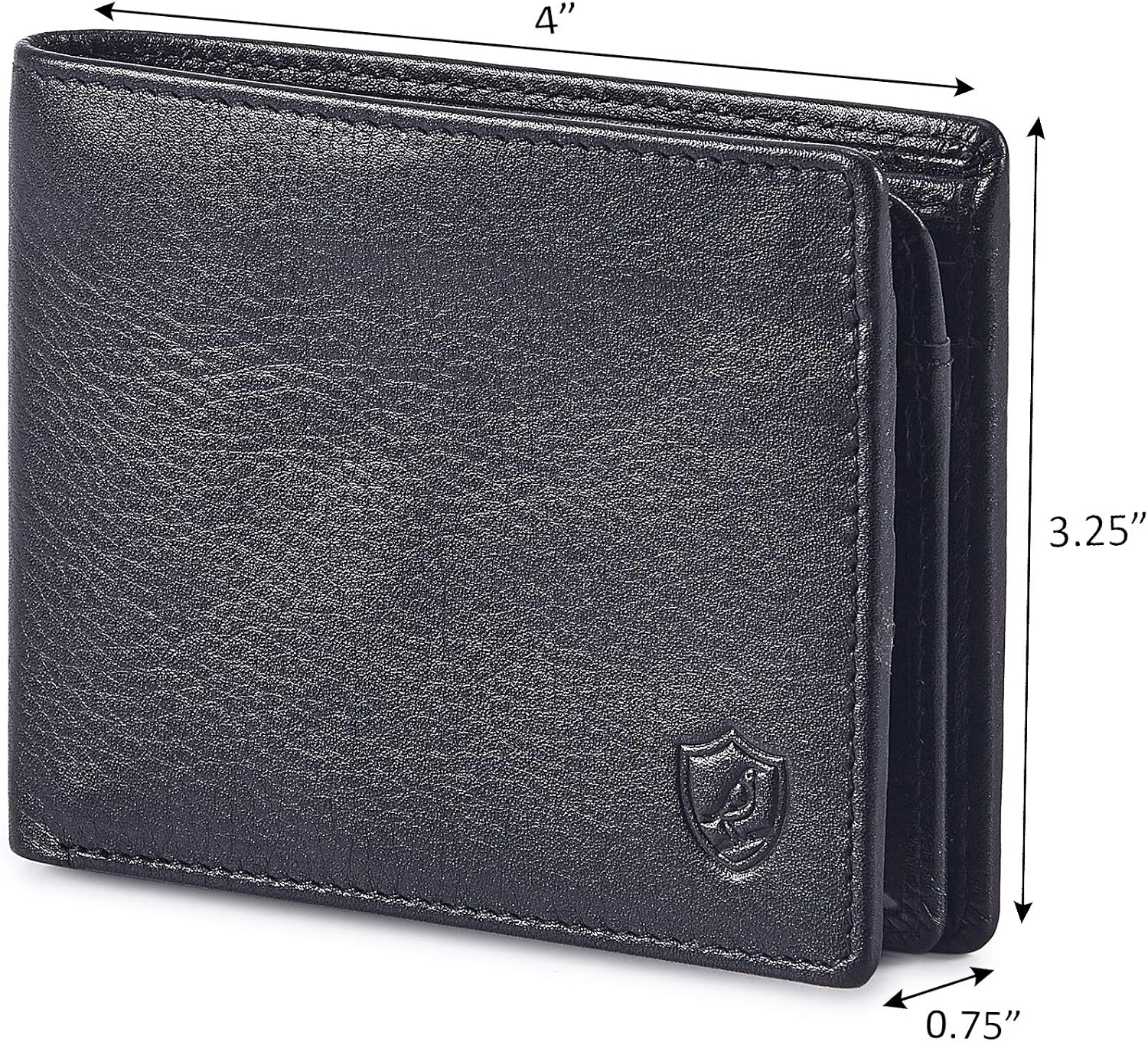 BILLETERA PARA HOMBRE COCHOA SLIM RFID BLOQUEO CUERO NAPA NEGRA - 3