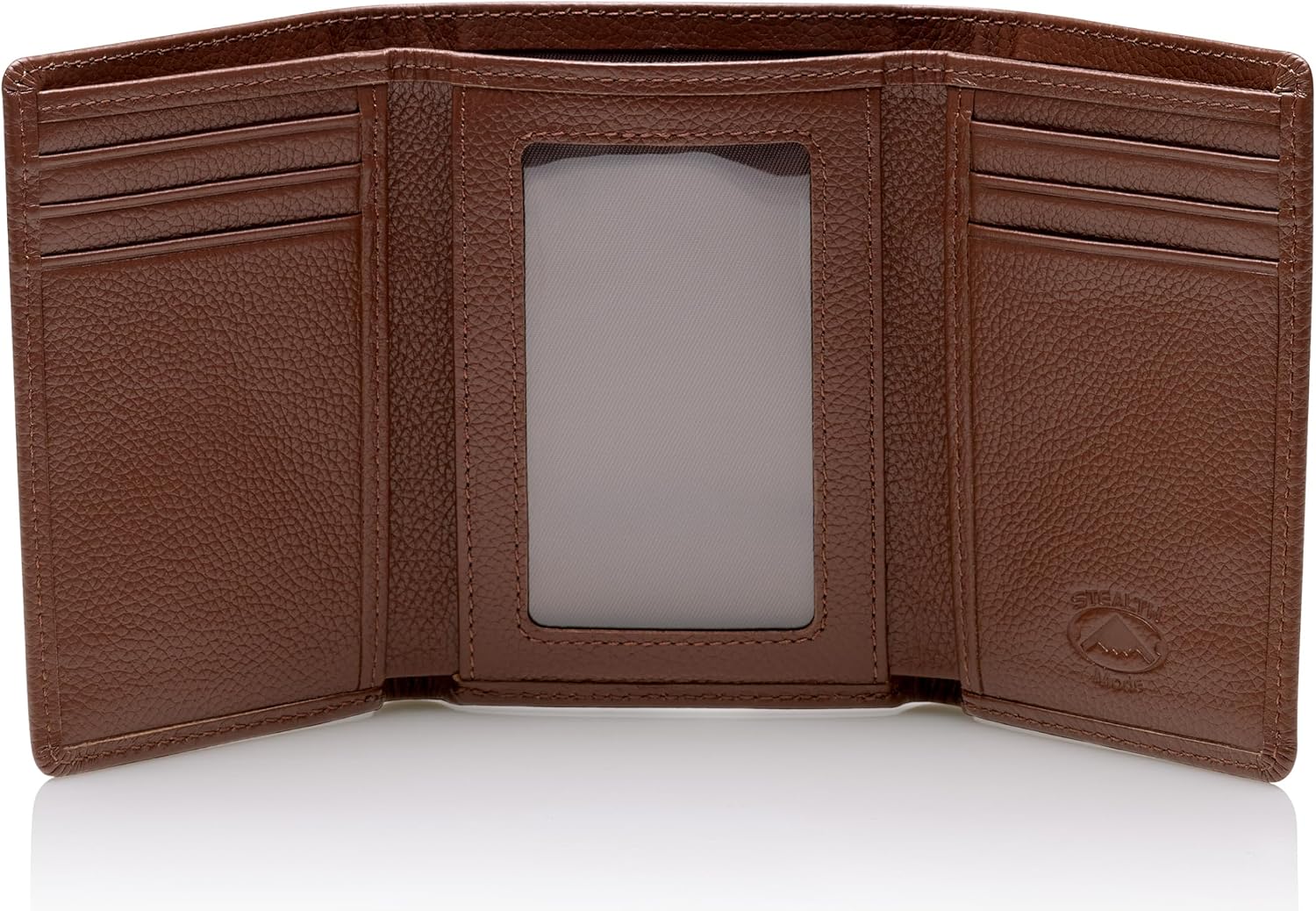 BILLETERA TRIFOLD DE CUERO STEALTH MODE PARA HOMBRE CON BLOQUEO RFID - 1