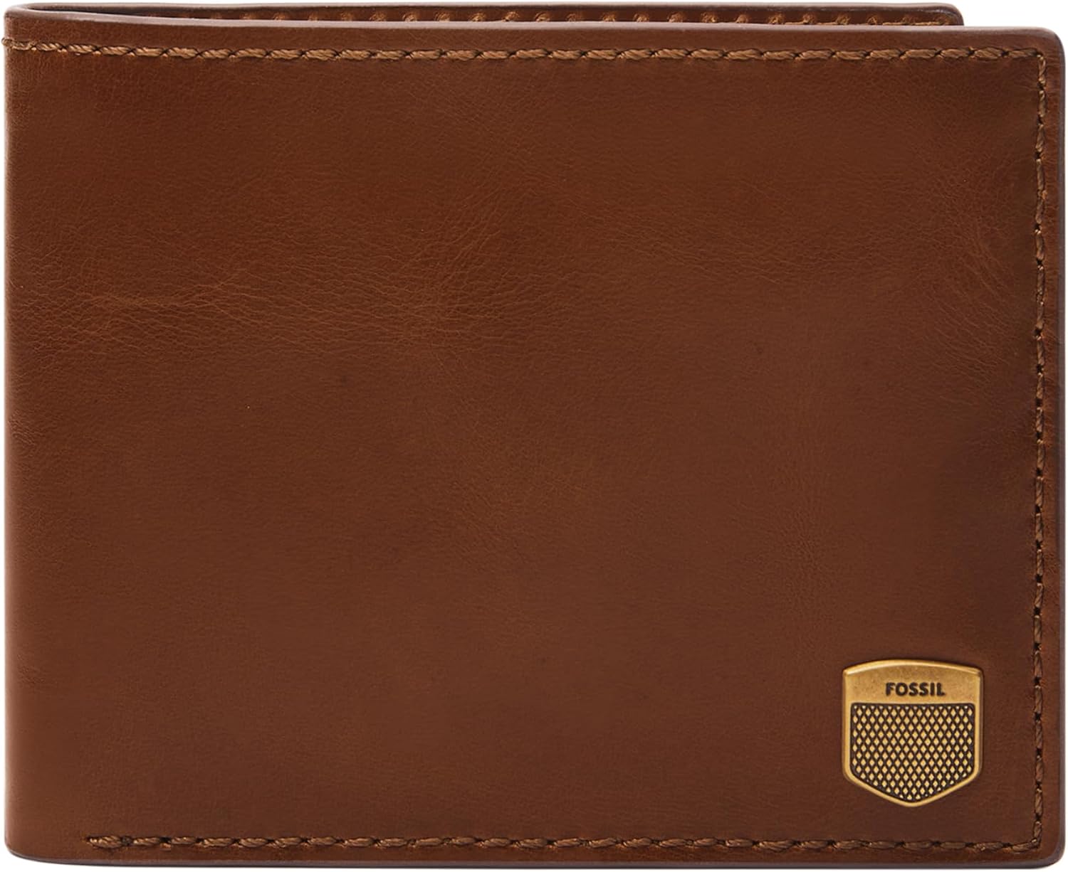 BILLETERA PARA HOMBRE FOSSIL HAYES DE CUERO BIFOLD MARRÓN - 1