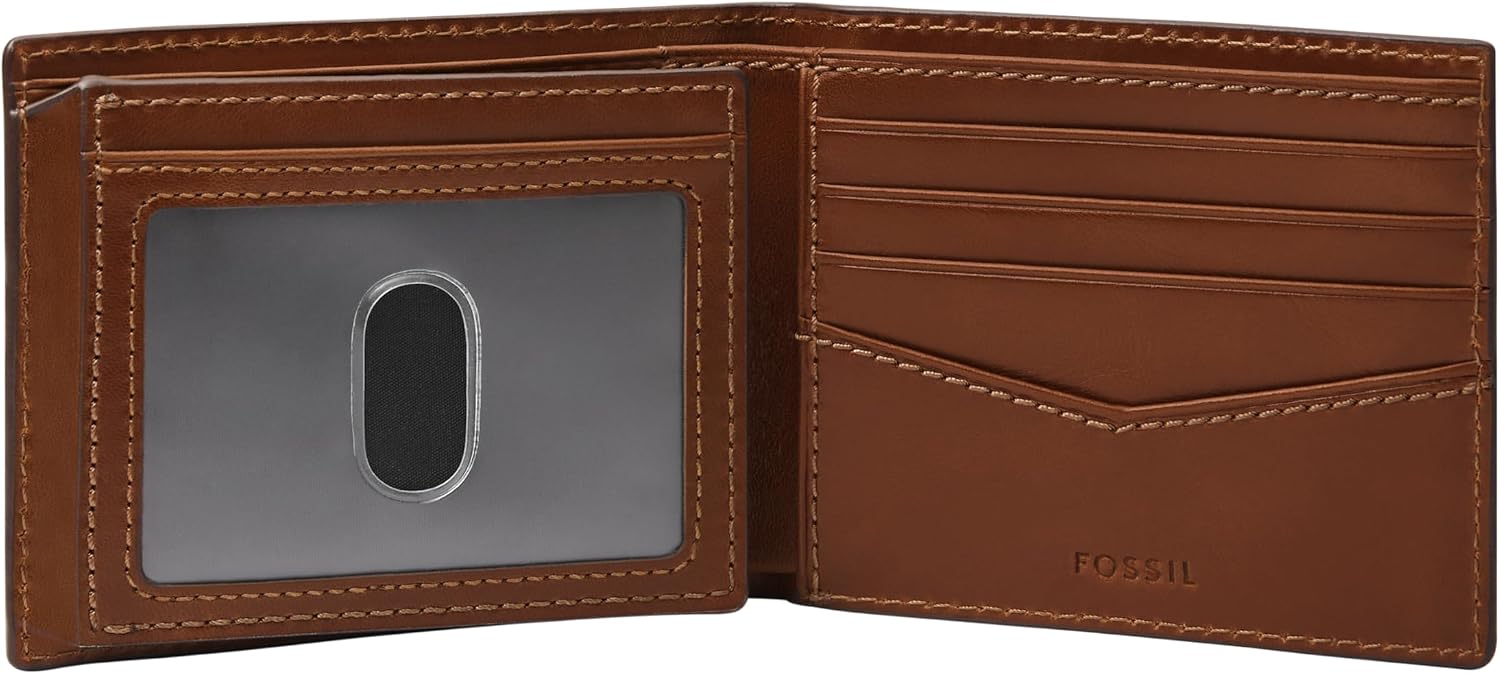 BILLETERA PARA HOMBRE FOSSIL HAYES DE CUERO BIFOLD MARRÓN - 2