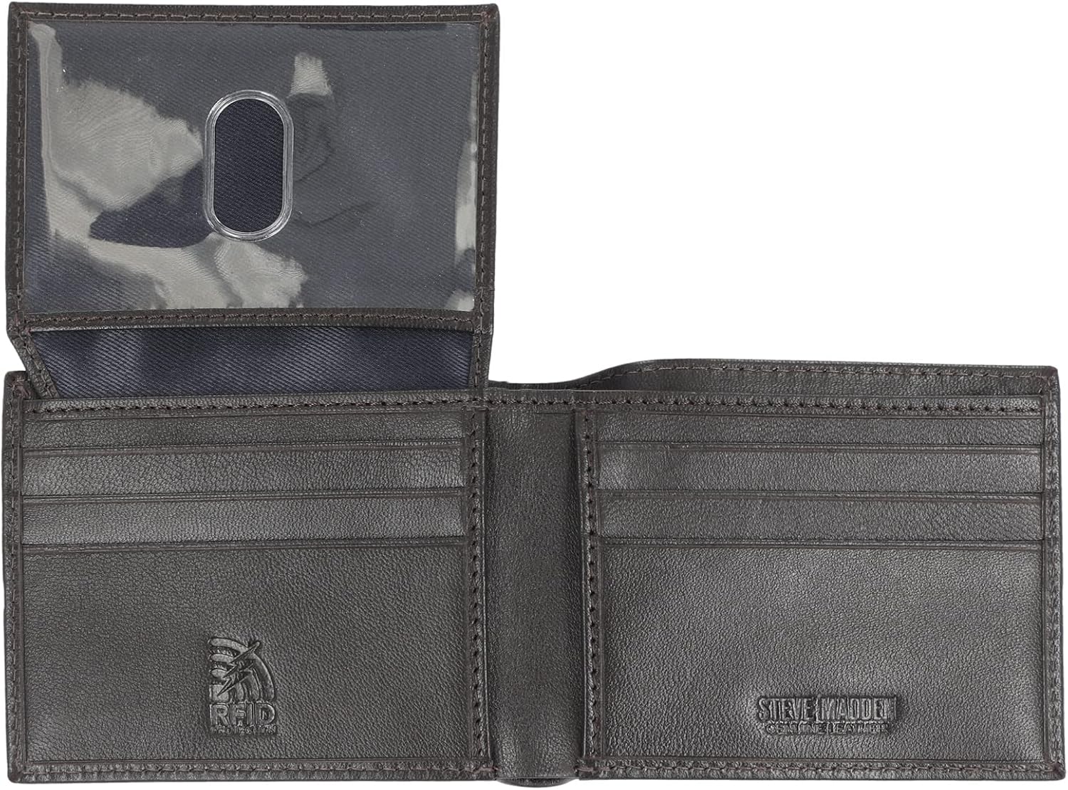 BILLETERA PARA HOMBRE STEVE MADDEN SLIM DE CUERO CON BOLSILLOS EXTRA - 2
