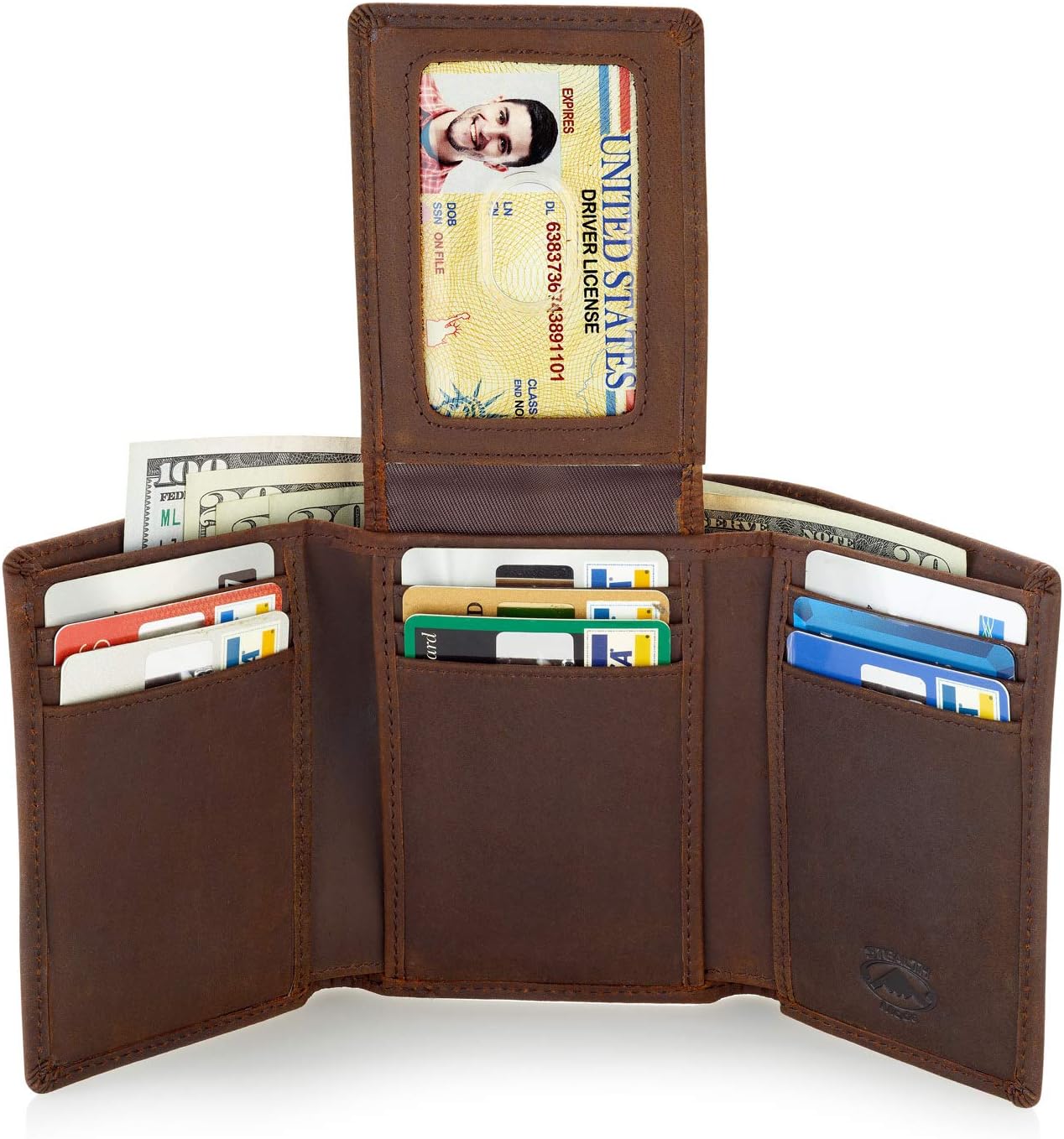 BILLETERA TRIFOLD DE CUERO STEALTH MODE PARA HOMBRE CON BLOQUEO RFID - 3