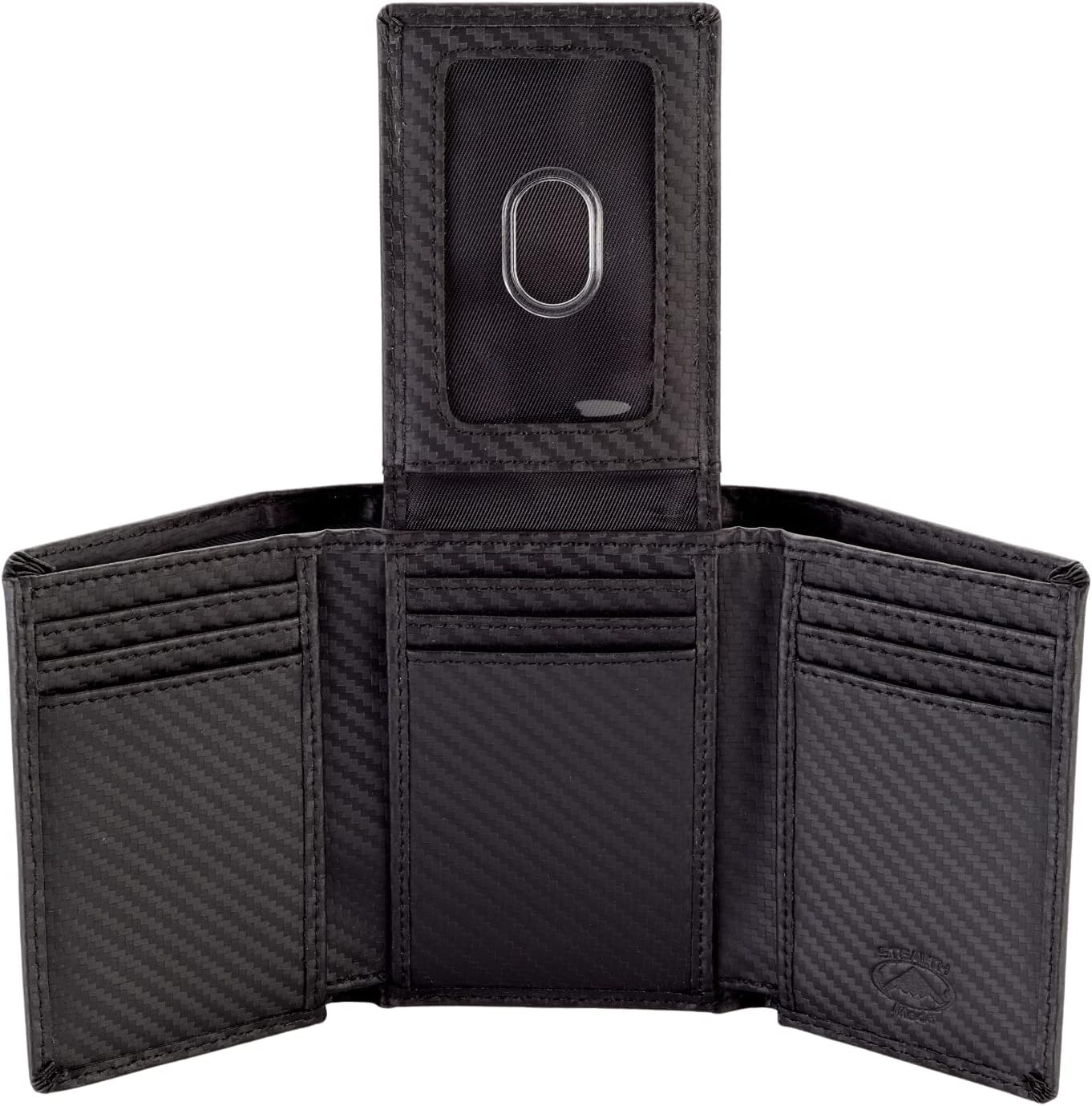 BILLETERA TRIFOLD DE CUERO STEALTH MODE PARA HOMBRE CON BLOQUEO RFID - 1