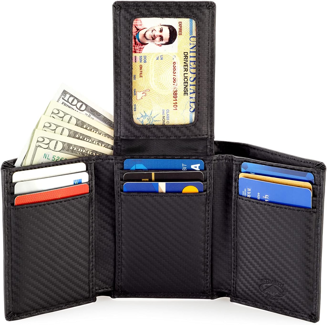 BILLETERA TRIFOLD DE CUERO STEALTH MODE PARA HOMBRE CON BLOQUEO RFID - 3