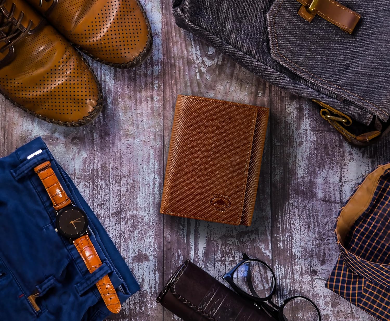 BILLETERA TRIFOLD DE CUERO STEALTH MODE PARA HOMBRE CON BLOQUEO RFID - 3