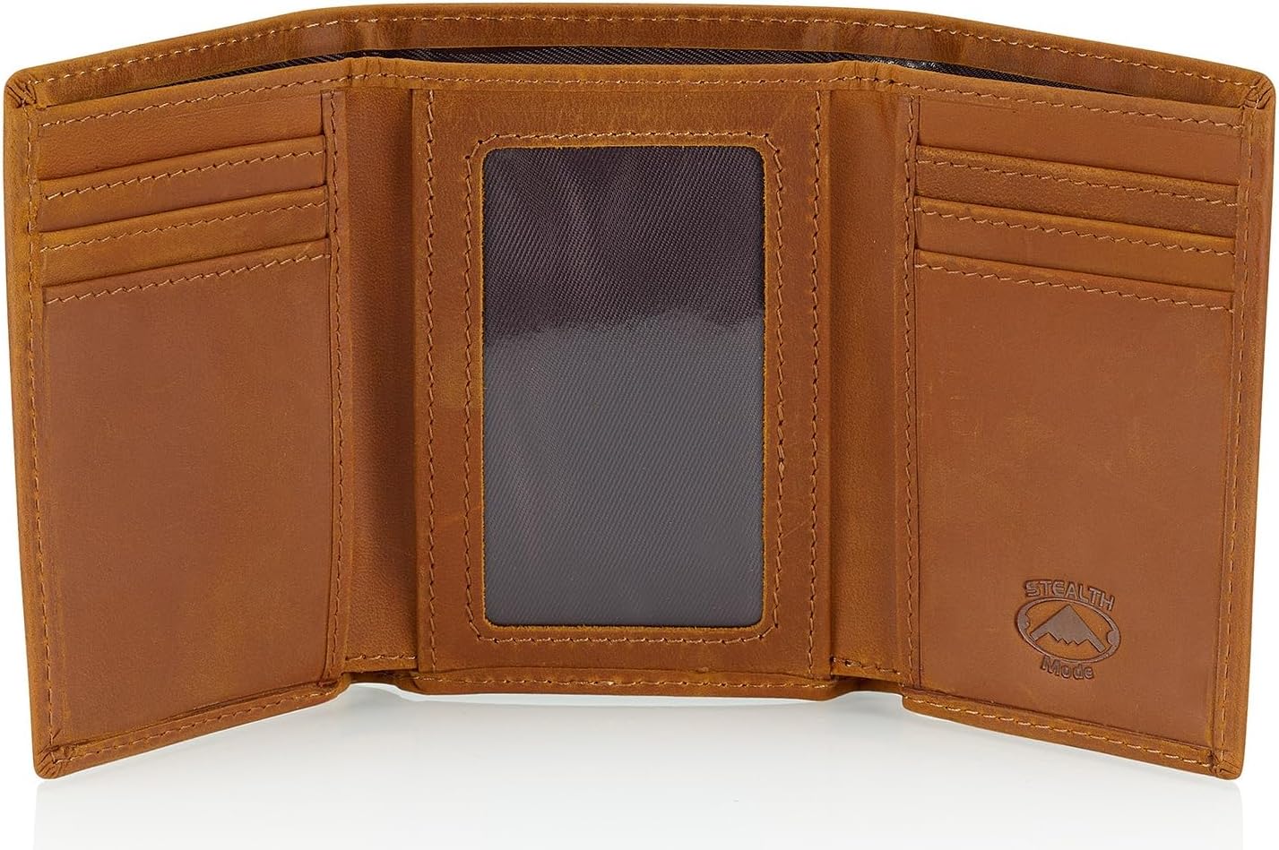 BILLETERA TRIFOLD STEALTH MODE PARA HOMBRE BEIGE CON BLOQUEO RFID - 1