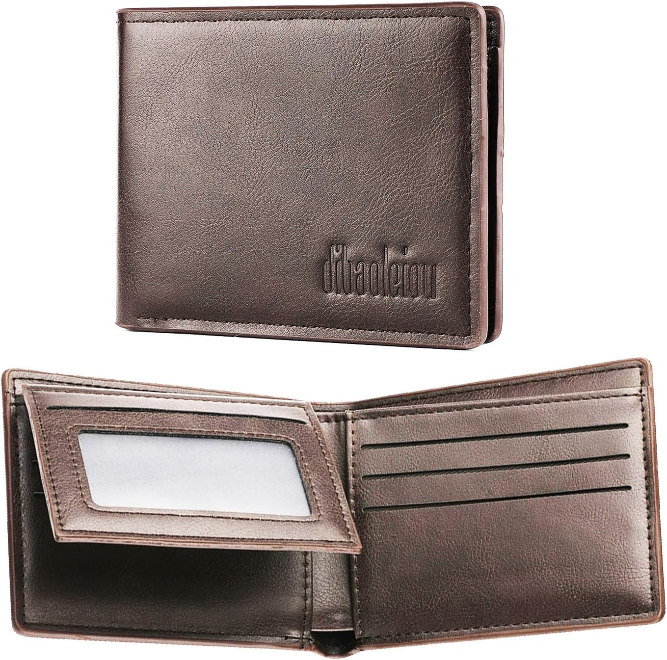 BILLETERA PARA HOMBRE SPDTECH DE CUERO CON BLOQUEO RFID Y VENTANA PARA ID - 1
