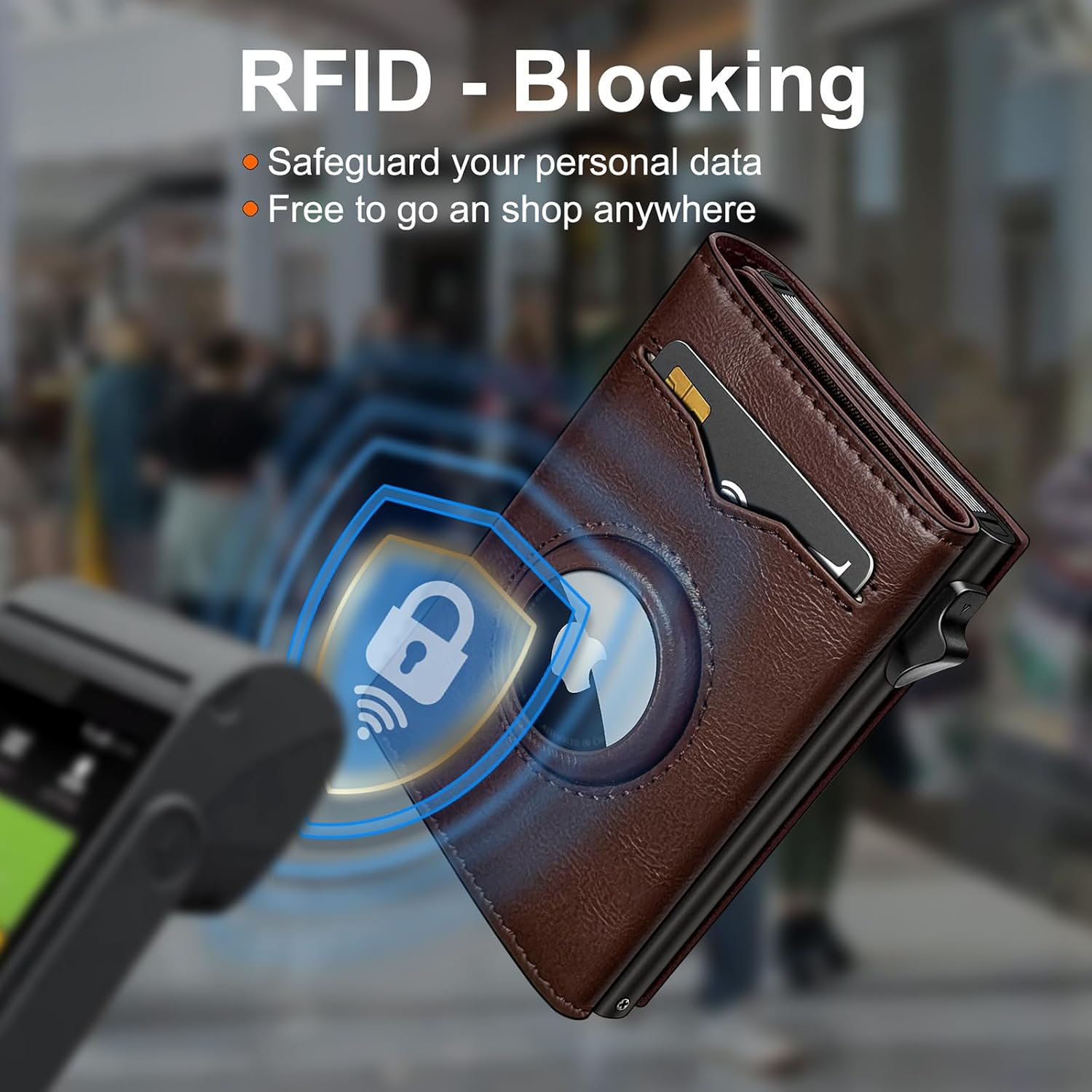 BILLETERA PARA HOMBRE MIYOZI CON RANURA PARA AIRTAG Y BLOQUEO RFID - 3