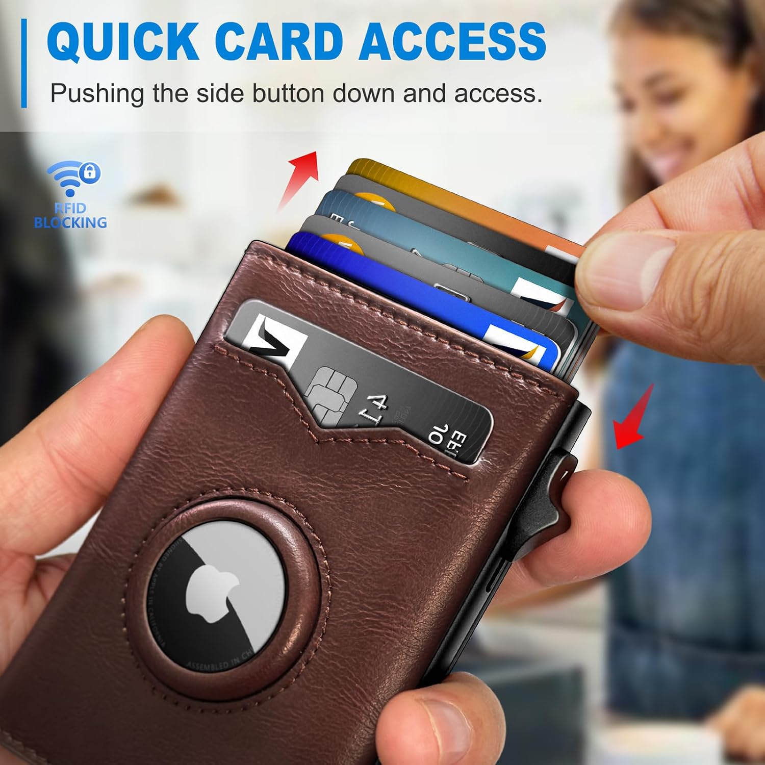 BILLETERA PARA HOMBRE MIYOZI CON RANURA PARA AIRTAG Y BLOQUEO RFID - 5