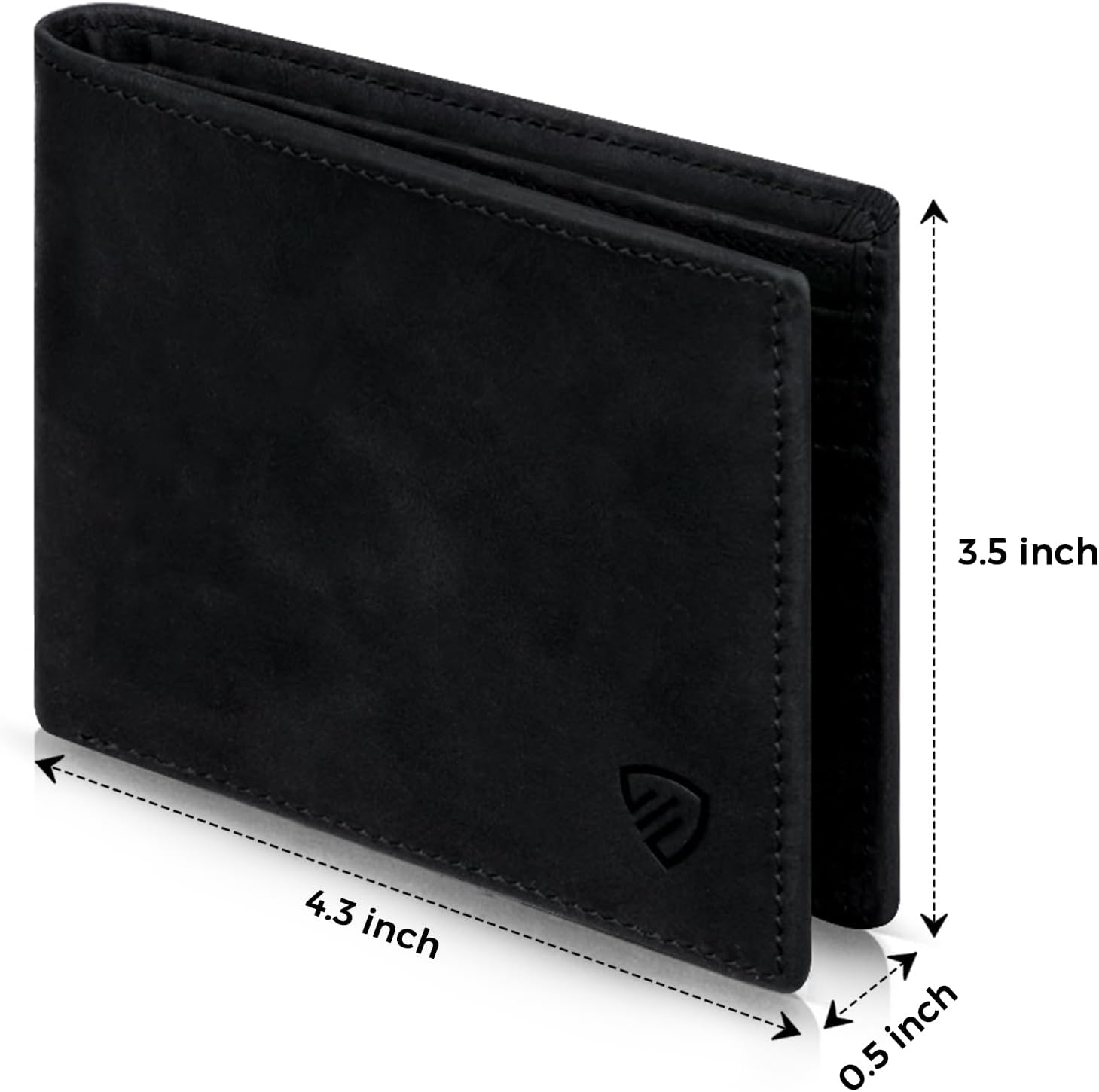 BILLETERA PARA HOMBRE RUNBOX SLIM BIFOLD DE CUERO CON BLOQUEO RFID PARA BOLSILLO FRONTAL - 2