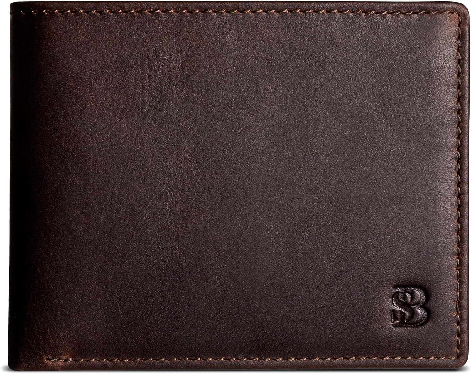 BILLETERA PARA HOMBRE SERMAN BRANDS DE CUERO GENUINO CON BLOQUEO RFID Y CAPACIDAD EXTRA - 1