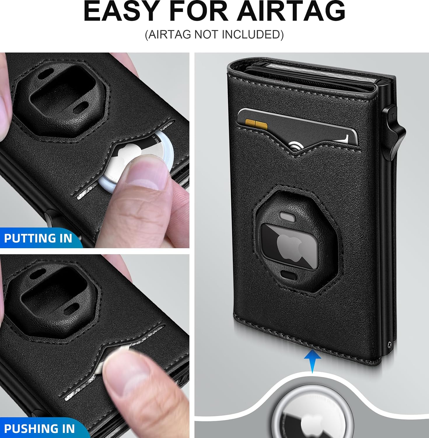 BILLETERA PARA HOMBRE MIYOZI CON BLOQUEO RFID Y SOPORTE PARA AIRTAG - 4