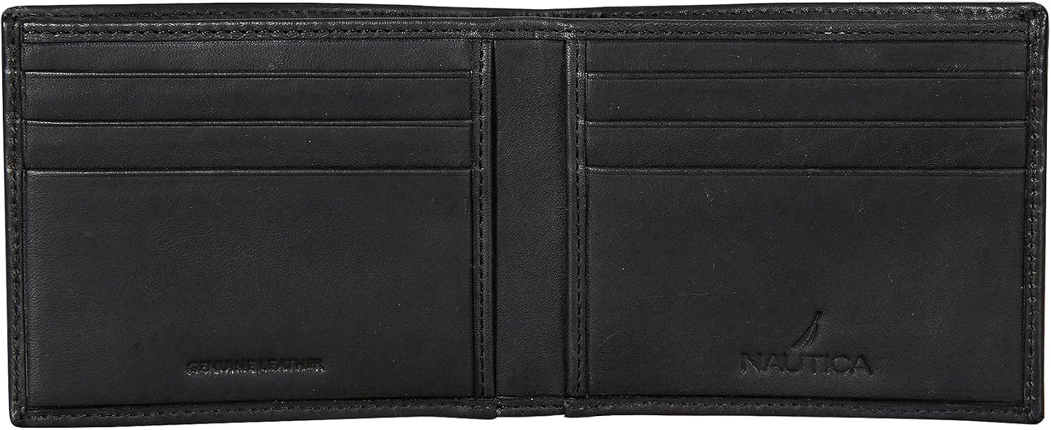 BILLETERA PARA HOMBRE NAUTICA BIFOLD DE CUERO CON BLOQUEO RFID - 3
