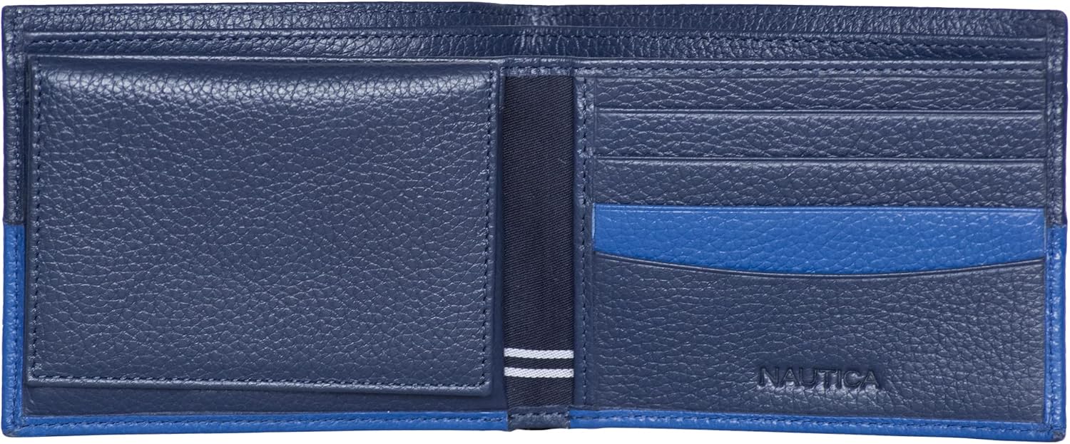 BILLETERA PARA HOMBRE NAUTICA BIFOLD DE CUERO CON BLOQUEO RFID - 2