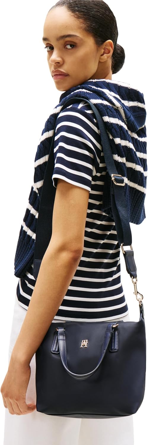 BOLSO TOTE PEQUEÑO PARA MUJER TOMMY HILFIGER POPPY CON CORREA CRUZADA REMOVIBLE - 2