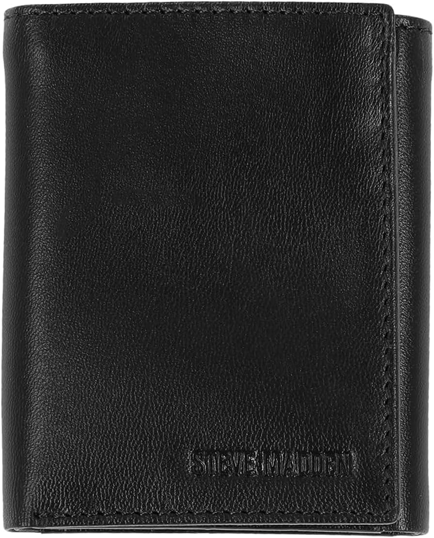BILLETERA TRIFOLD PARA HOMBRE STEVE MADDEN CON VENTANA PARA ID Y RFID - 1